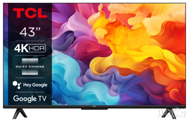 43'' Смарт 4К Телевизор TCL 43P69B, Android TV, Wi-Fi + Bluetooth