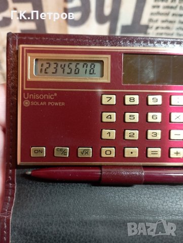 Стар калкулатор "Unisonic" LC285 solar, снимка 7 - Антикварни и старинни предмети - 43804054