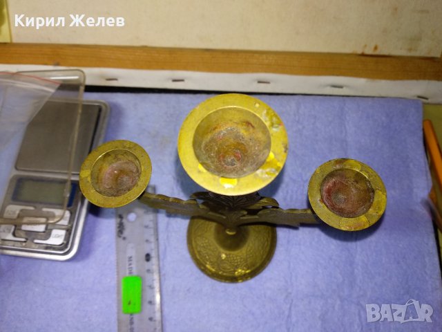 ТРАДИЦИОНЕН ОРИЕНТАЛСКИ ФЛОРАЛЕН ОРНАМЕНТИРАН БРОНЗОВ ТРОЕН СВЕЩНИК За КОЛЕКЦИЯ ИНТЕРИОР 42677, снимка 11 - Декорация за дома - 43875889