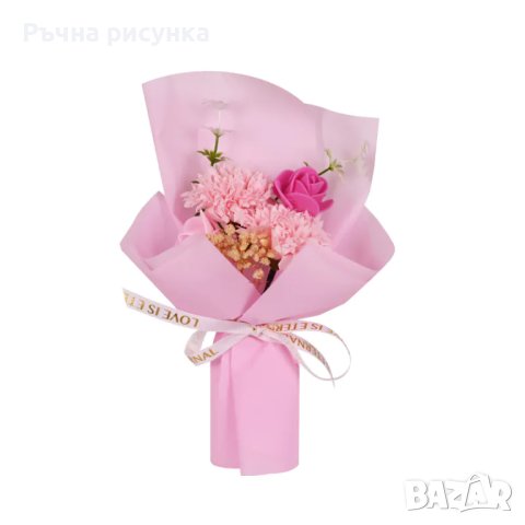 Букет от вечни цветя с в подаръчна кутия, снимка 2 - Декорация за дома - 43971860