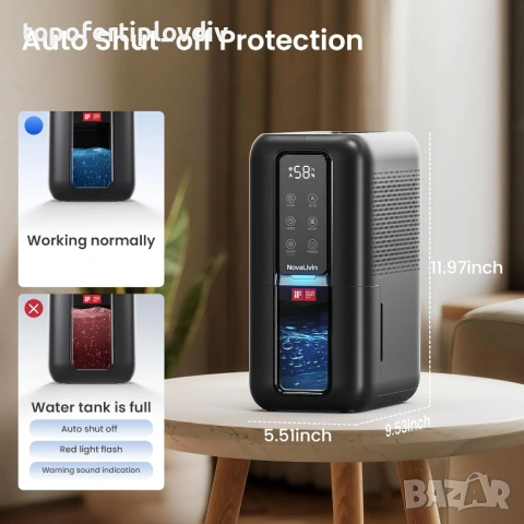 Влагоабсорбатор Nova Livin 2L,Гаранция, снимка 3 - Влагоабсорбатори и влагоуловители - 53537824