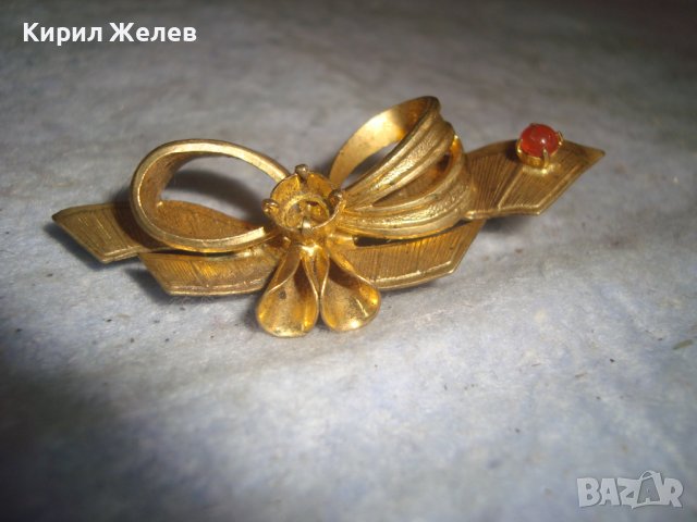 СТАРИННА БРОНЗОВА с ПОЗЛАТА СКЪПОЦЕННА АРТ ДЕКО МАЙСТОРСКА БРОШКА ПАНДЕЛКА РЕТРО БИЖУ 27942, снимка 10 - Антикварни и старинни предмети - 37128486