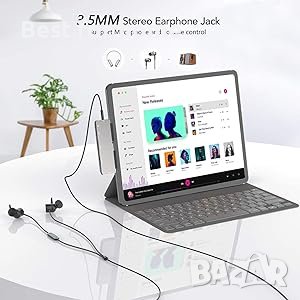 iPad Pro USB C хъб, 7-в-1 адаптер за iPad Pro, снимка 13 - Други - 43591941