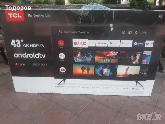 43”TCL 43EP640 4K Smart Android със счупен екран на части, снимка 1 - Телевизори - 38979975