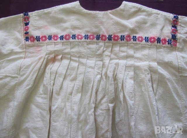 19 век Фолк Арт Женска Памучна Риза за Костюм, снимка 8 - Антикварни и старинни предмети - 35398569