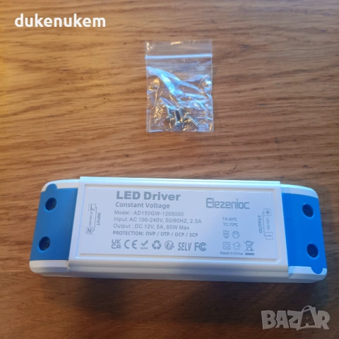 12V LED драйвер/трансформатор 60W 5A – стабилизирано захранване, снимка 8 - Лед осветление - 53163002