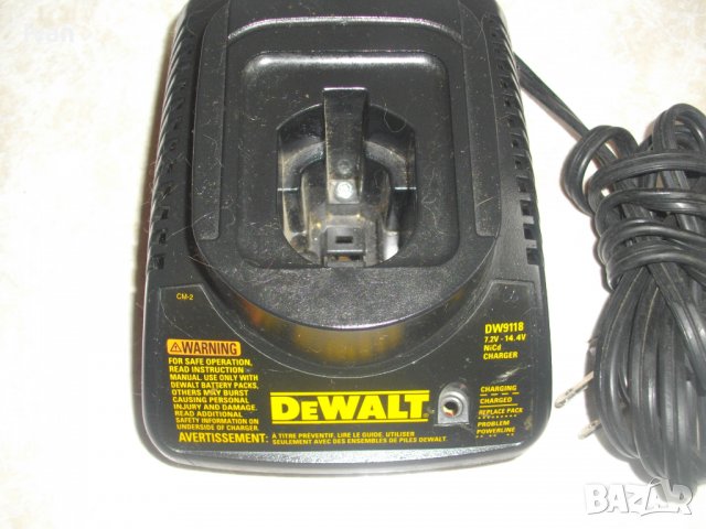 7.2V-14.4V-DeWalt DW9118-NiCd-Black Decker-Elu-ДеВалт-Зарядно-110 Волта-Отлично