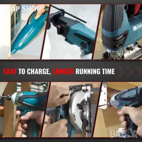 2 броя Резервни литиево-йонни батерии Dasnite 5.5Ah BL1850B за Makita 18V, снимка 7 - Друга електроника - 49423115