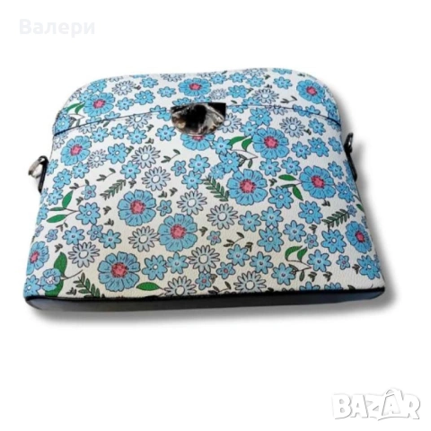 Красива дамска чанта за през рамо на цветя, снимка 5 - Чанти - 53206034