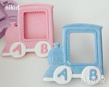 Влак рамка за снимка силиконов молд форма фондан шоколад гипс калъп декор украса, снимка 2 - Форми - 38541945