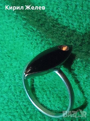 СТАР ВИНТИДЖ МЕТАЛЕН ПРЪСТЕН с КАТАЛИН СМОЛА 20421, снимка 9 - Пръстени - 32981376