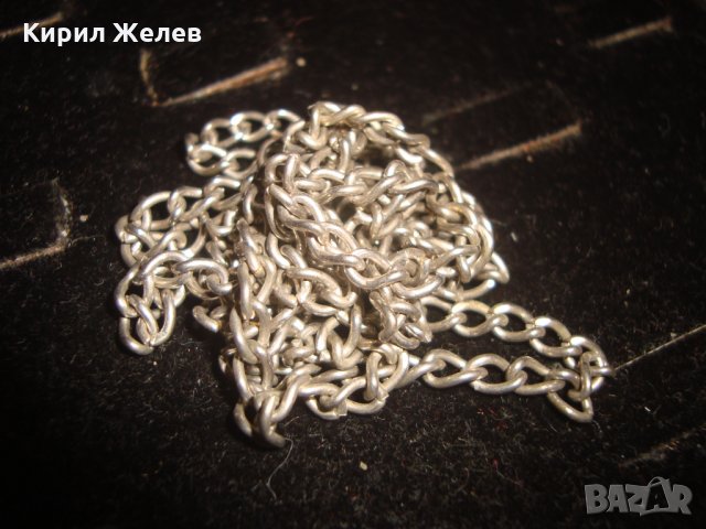 ПОСРЕБРЕНА СТОМАНЕНА ВЕРИЖКА КЮСТЕК за ДЖОБЕН ЧАСОВНИК СИНДЖИРЧЕ 20749, снимка 2 - Колиета, медальони, синджири - 32239456