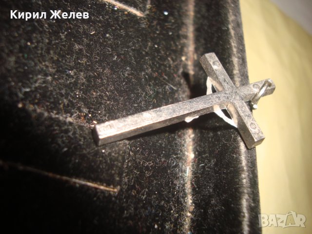 РИМОКАТОЛИЧЕСКО НАГРЪДНО СРЕБРИСТО РАЗПЯТИЕ КРЪСТ 21081, снимка 7 - Колиета, медальони, синджири - 32659188