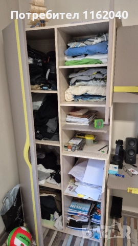 Секция, единично легло 90/200 и скрин за детска стая, снимка 3 - Мебели за детската стая - 52021029