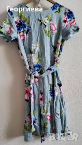 Флорална рокля от 100% вискоза, снимка 5 - Рокли - 37741107