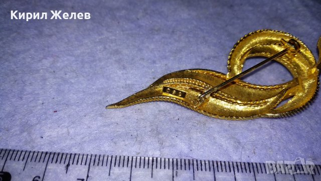 ПРЕКРАСНА АЖУРНА с ПОЗЛАТА СТИЛИЗИРАНА МАРКОВА АРТ БРОШКА от БРАГОРОДНА НЕРЪЖДАЕМА СТОМАНА 33128, снимка 9 - Други - 39072433