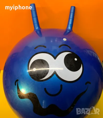 Фитнес топка, Allright, Пластмаса, 65 см, Синя, снимка 5 - Фитнес уреди - 48417338