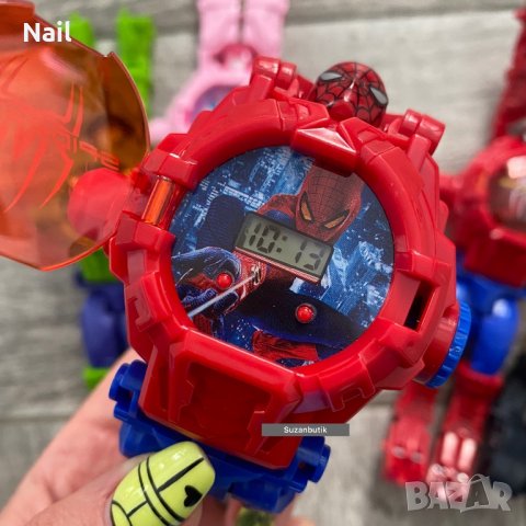 🦹Часовник/Играчка с прожектор Spider men🦸‍♀️✅18.90лв./1бр., снимка 5 - Детски - 38197817