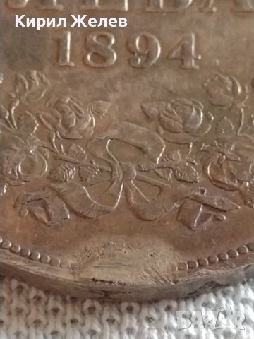 Сребърна монета 5 лева 1894г. Княжество България Княз Фердинанд първи 43039, снимка 5 - Нумизматика и бонистика - 43950952