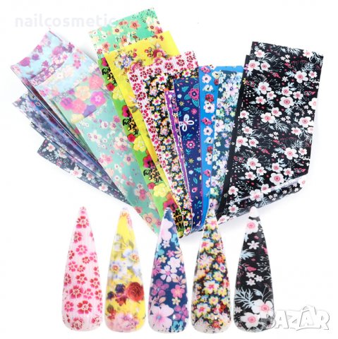 16 цвята комплекти фолио за маникюр, снимка 8 - Продукти за маникюр - 28448577
