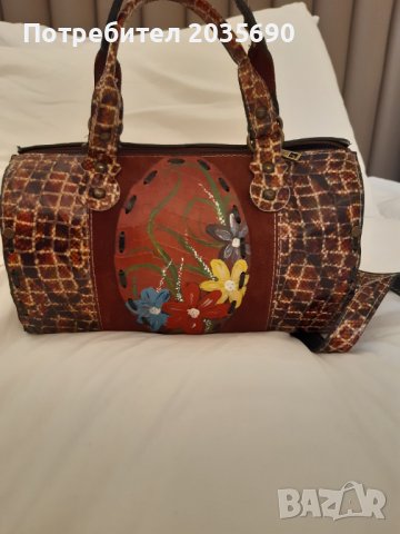 Бутикова дизайнерска чанта от естествена кожа-намаление , снимка 1 - Чанти - 38089377