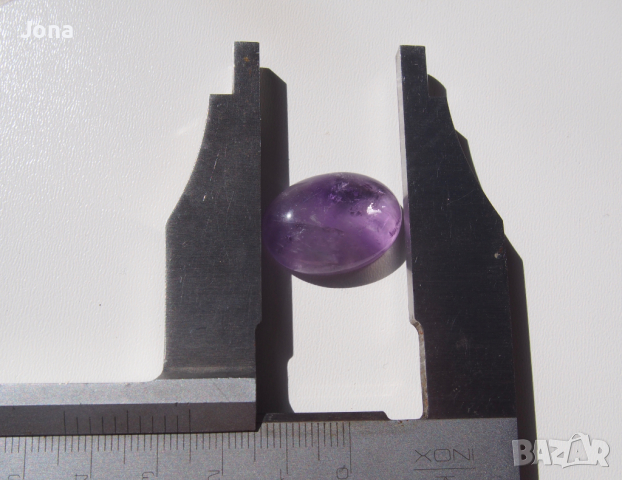 Естествен полускъпоценен камък кабошон- аметист, снимка 4 - Колиета, медальони, синджири - 29501922