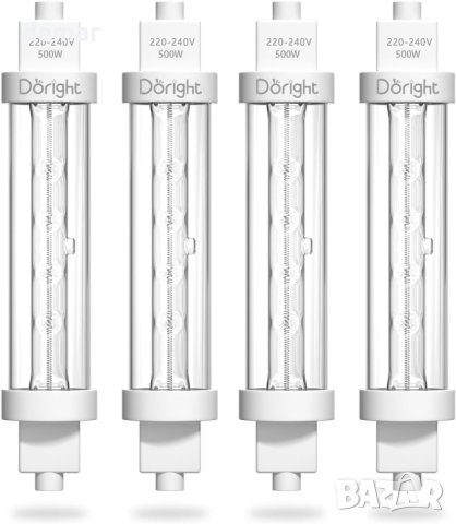 DoRight нагревателна лампа за храна, 500 W 240 V, 118 mm R7S, (4 бр.)