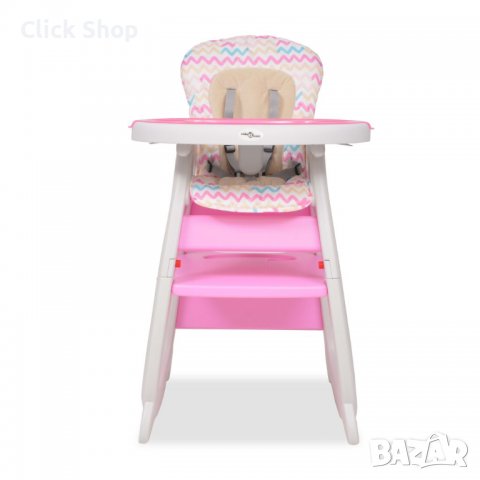 3 в 1 Столче за хранене с масичка, розово, снимка 5 - Столчета за хранене - 37753131