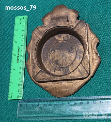 Бронзов пепелник, снимка 2 - Антикварни и старинни предмети - 38834002