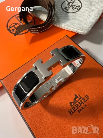 Черна гривна Hermes, снимка 1