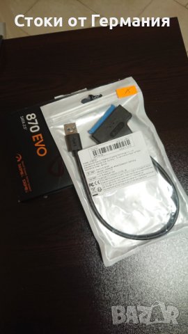 Solid State Drive (SSD) Samsung 870 EVO, 2.5", SATA,кабел STA2530, снимка 2 - Външни хард дискове - 43286527