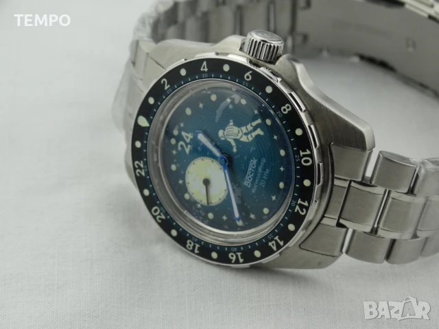 ВОСТОК АМФИБИЯ АВТОМАТИЧЕН ref: 14038Б - “КОСМОДАЙВЕР” - “LUNA DUDE” 1 - 24 ЧАСА - ЛИМИТИРАН 2000 бр, снимка 5 - Мъжки - 51304499