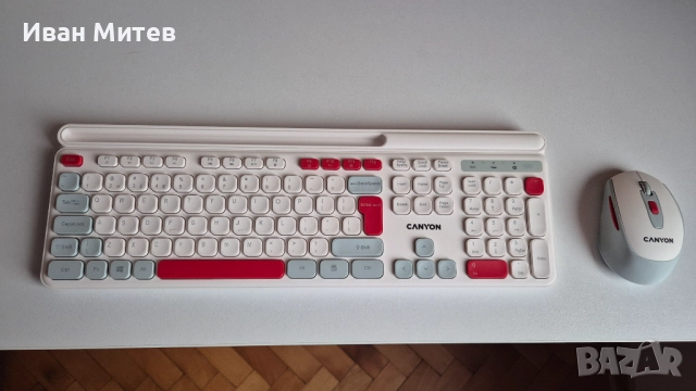 Безжична клавиатура и мишка - Canyon HSET-W5