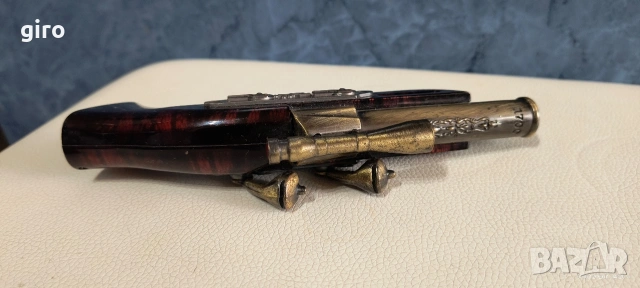 Запалка - метален кремъчен пистолет в реални размери , снимка 5 - Запалки - 53386149