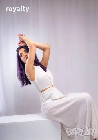 Стилна бяла дамска рокля , снимка 5 - Рокли - 50375374