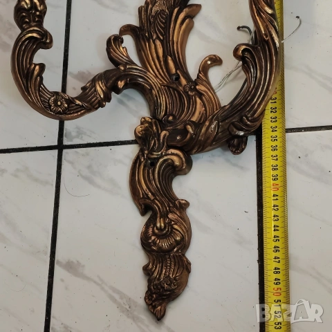 Масивен бронзов аплик стил Рококо. , снимка 7 - Антикварни и старинни предмети - 53201110