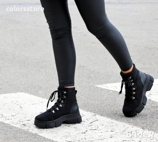 Равни боти - черен велур - BB3, снимка 2 - Дамски боти - 38093571