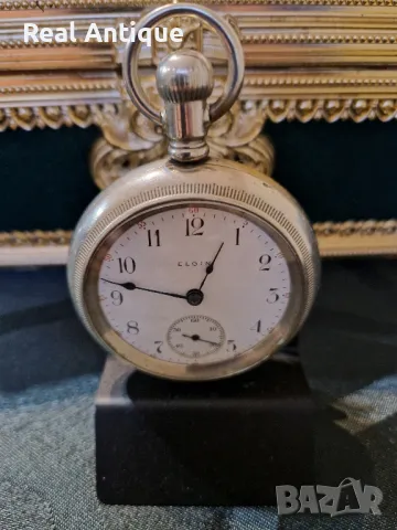 Топ- Уникален голям антикварен колекционерски американски джобен часовник ELGIN , снимка 11 - Антикварни и старинни предмети - 49333748