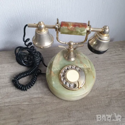 Стар винтидж арт старинен античен телефон, снимка 7 - Антикварни и старинни предмети - 49689315