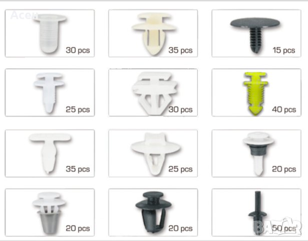 Комплект пластмасови щипки за автомобилиNISSAN,MERCEDES,Opel,PEUGEOT, снимка 2 - Автотапицерски - 37994926
