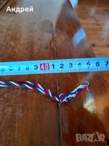 Стар трикольорен шнур за пагони #3, снимка 3 - Антикварни и старинни предмети - 43700153