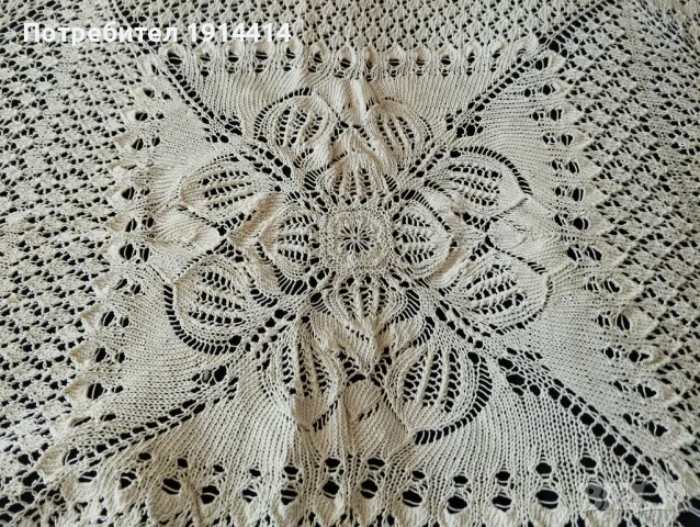 Покривка за маса голяма ръчно плетена, снимка 10 - Декорация за дома - 49756659