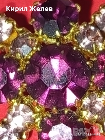 АНТИКВАРНА БРОШКА с БОХЕМСКИ ГРАНАТ ЛУКС ПОДНЕСЕН АРИСТОКРАТИЧНО 52234, снимка 4 - Други - 52562291