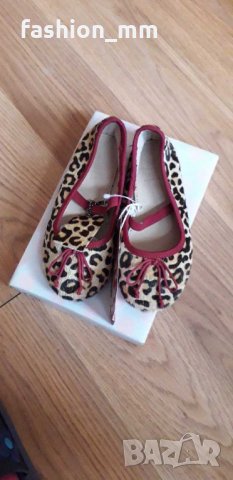 Нови кожени пантофки балерини естествена кожа 25н.