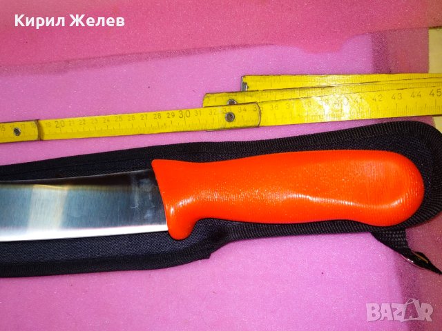 МАЧЕТЕ ПРОФЕСИОНАЛНО НЕРЪЖДАЕМА СТОМАНА МНОГО ДОБРО ОСТРО ЗДРАВО НОВО в КАЛЪФ 43155, снимка 14 - Ножове - 44115354