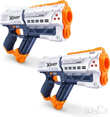 Комплект от 2 броя бластер X-Shot Chaos Meteor Blaster 36365-2022 Детско оръжие с 24 броя топчета, снимка 2 - Други - 51138718