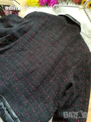 Ново сако букле с кожени елементи, снимка 4 - Сака - 48013631