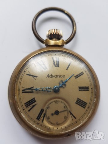 Стар джобен часовник Advance, снимка 1 - Антикварни и старинни предмети - 32533094