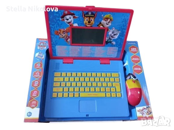 Двуезичен образователен лаптоп с мишка и екран, 124 дейности, снимка 2 - Образователни игри - 47520377