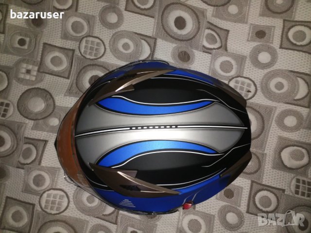 Каска мотор RIDERO интегриран син размер XS,S,M,L,XL/Гаранция 12 месеца/, снимка 7 - Аксесоари и консумативи - 29764243